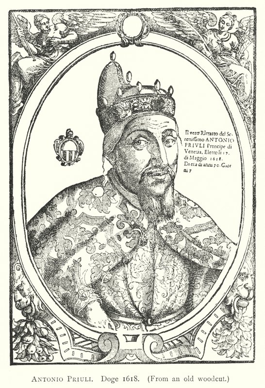 एंटोनियो प्रिउली, डोगे 1618 (उत्कीर्णन) द्वारा यूरोपीय स्कूल
