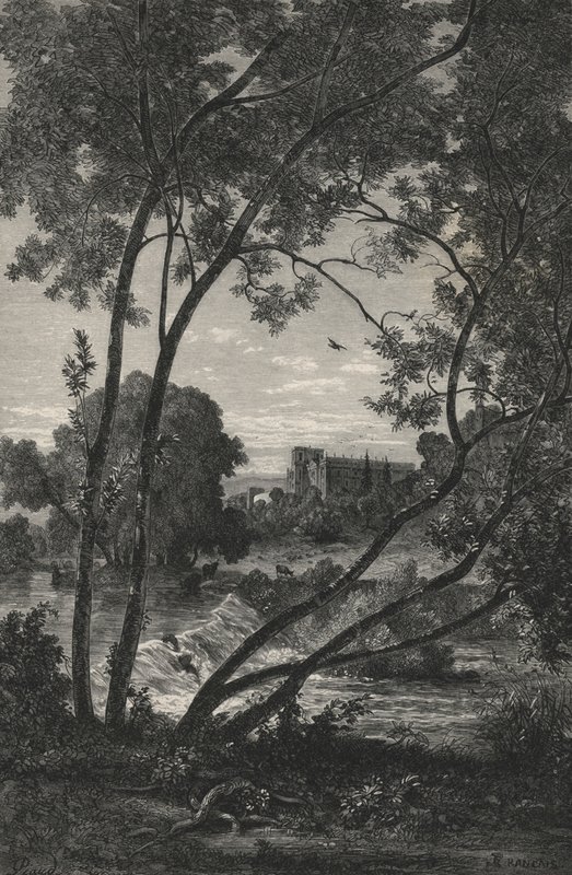 चैट्सवर्थ, ड्यूक ऑफ डेवोनशायर, इंग्लैंड (उत्कीर्णन) द्वारा यूरोपीय स्कूल