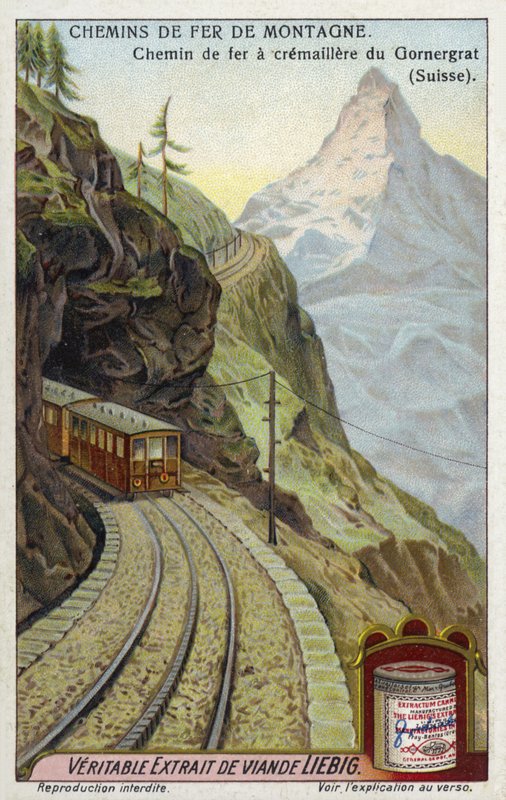 Gornergrat रैक और पंख काटना रेलवे, स्विट्जरलैंड द्वारा यूरोपीय स्कूल