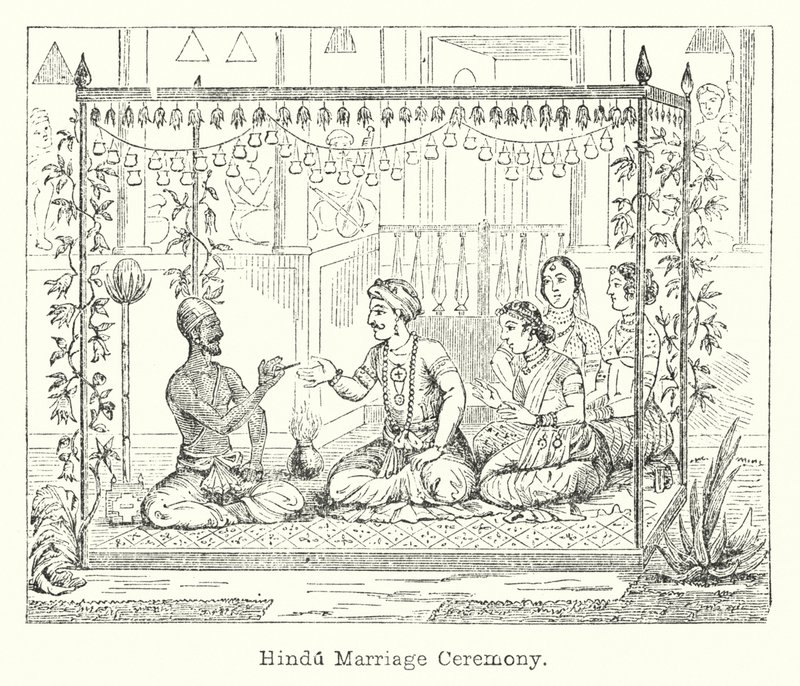 हिंदू विवाह समारोह (उत्कीर्णन) द्वारा यूरोपीय स्कूल