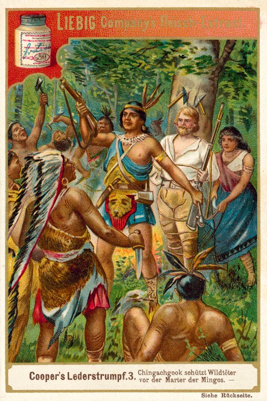 जेम्स फेनिमोर कूपर (क्रोमोलिथो) द्वारा द डीर्सलेयर का दृश्य द्वारा यूरोपीय स्कूल