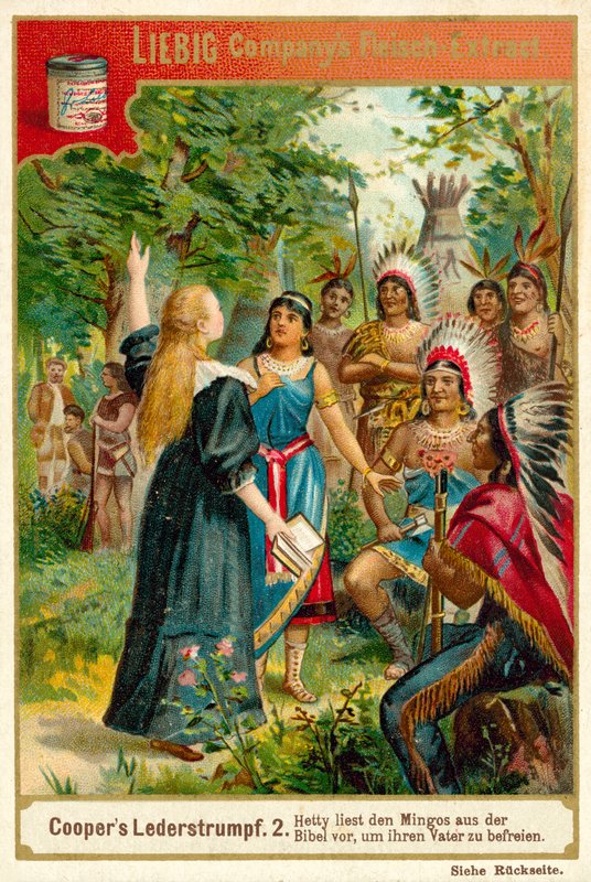 जेम्स फेनिमोर कूपर (क्रोमोलिथो) द्वारा द डीर्सलेयर का दृश्य द्वारा यूरोपीय स्कूल