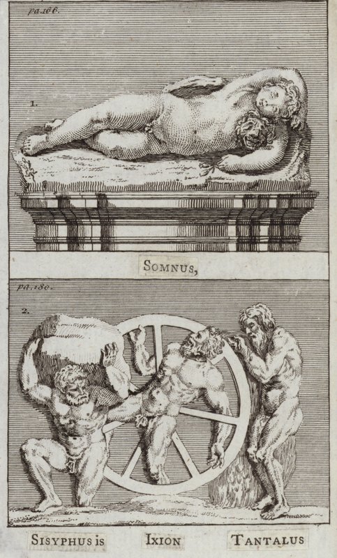 नींद, Sisyphus, Ixion, टैंटलस (उत्कीर्णन) द्वारा यूरोपीय स्कूल