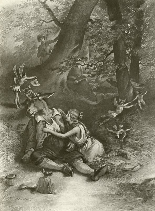 अ मिडसमर नाइट्स ड्रीम। अधिनियम IV, दृश्य I (गुरुत्वाकर्षण) द्वारा फेलिक्स ऑक्टेवियस कार डारले