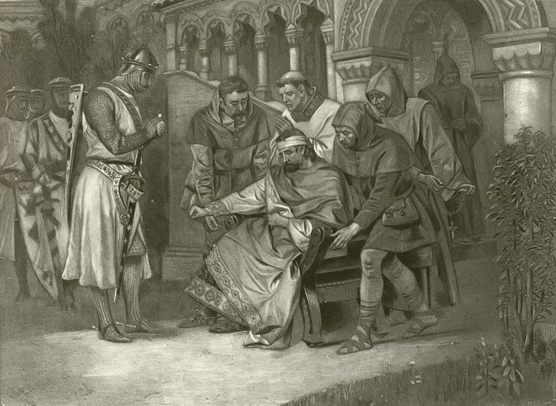 राजा जॉन। अधिनियम V, दृश्य VII (गुरुत्वाकर्षण) द्वारा फेलिक्स ऑक्टेवियस कार डारले