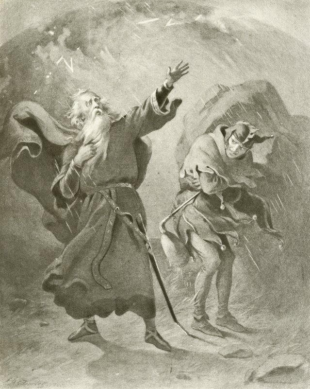 किंग लीयर। अधिनियम III, दृश्य II (गुरुत्वाकर्षण) द्वारा फेलिक्स ऑक्टेवियस कार डारले