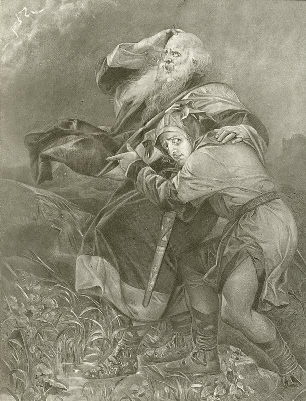 किंग लीयर। अधिनियम III, दृश्य II (गुरुत्वाकर्षण) द्वारा फेलिक्स ऑक्टेवियस कार डारले