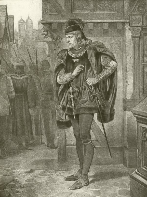 राजा रिचर्ड III। अधिनियम I, दृश्य II (गुरुत्वाकर्षण) द्वारा फेलिक्स ऑक्टेवियस कार डारले