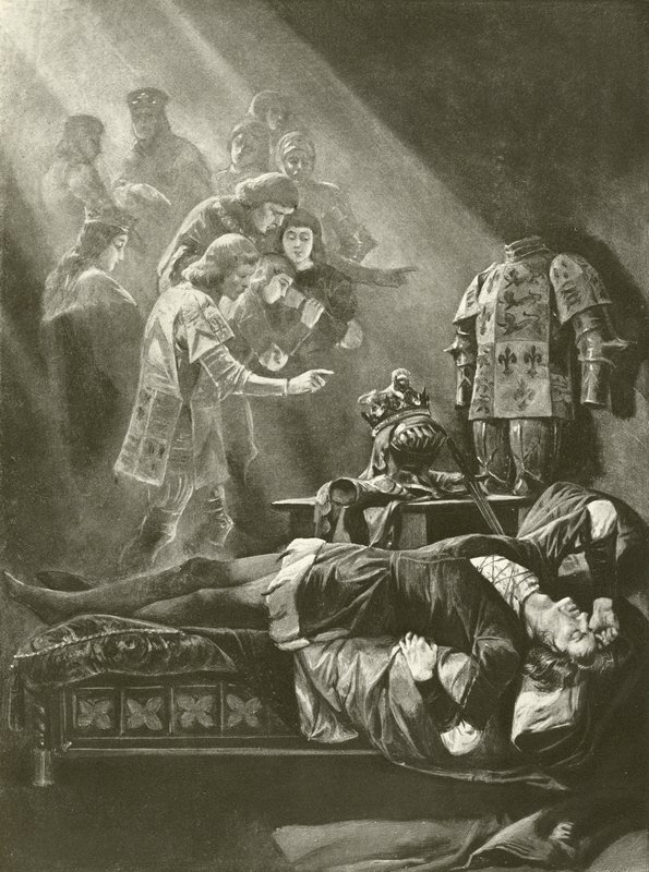 राजा रिचर्ड III। अधिनियम V, दृश्य III (गुरुत्वाकर्षण) द्वारा फेलिक्स ऑक्टेवियस कार डारले