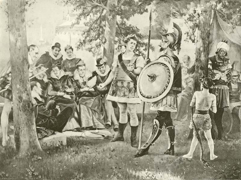 लव &39;स लबौर&39; स लॉस्ट। अधिनियम V, दृश्य II (गुरुत्वाकर्षण) द्वारा फेलिक्स ऑक्टेवियस कार डारले