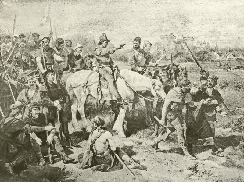 दूसरा भाग हेनरी VI। अधिनियम IV, दृश्य VII (गुरुत्वाकर्षण) द्वारा फेलिक्स ऑक्टेवियस कार डारले