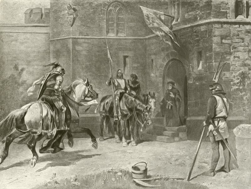 दूसरा भाग किंग हेनरी IV। अधिनियम I, दृश्य I (गुरुत्वाकर्षण) द्वारा फेलिक्स ऑक्टेवियस कार डारले