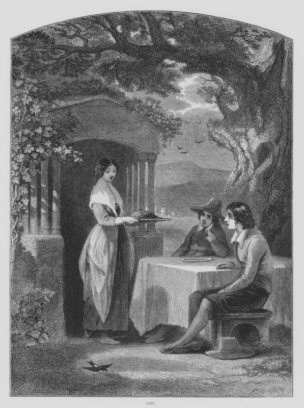 जॉन मिल्टन, एल'एलेग्रो (उत्कीर्णन) द्वारा फ्रांसिस विलियम (बाद में) टोपहम