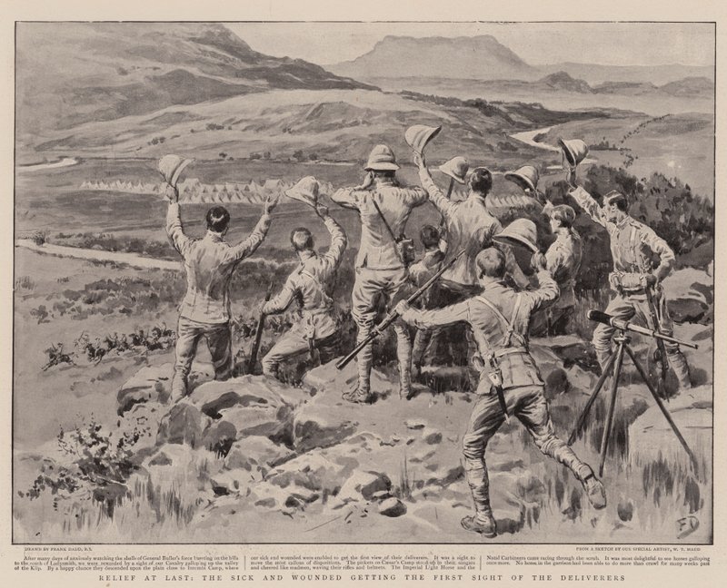पिछले पर राहत, बीमार और घायल उद्धारकर्ताओं की पहली दृष्टि हो रही है द्वारा फ्रैंक डैड