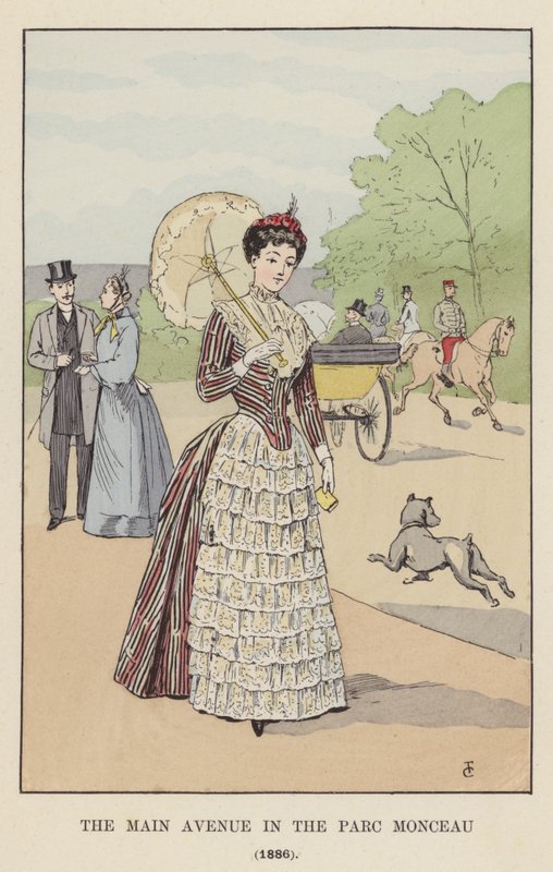 1886 में Parc Monceau में मुख्य एवेन्यू द्वारा फ्रांकोइस कॉर्बोइन