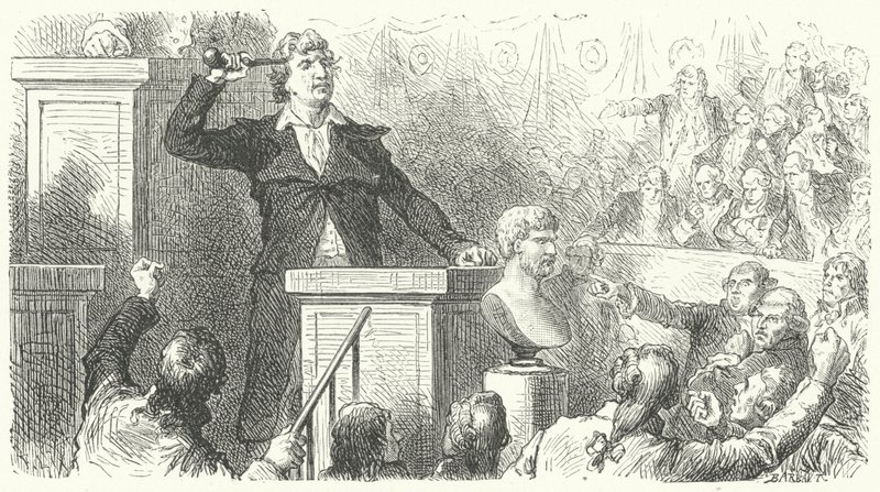 नेशनल कन्वेंशन, 1792 के ट्रिब्यून में जीन पॉल मारत द्वारा फ्रेडरिक थियोडोर लिक्स के बाद