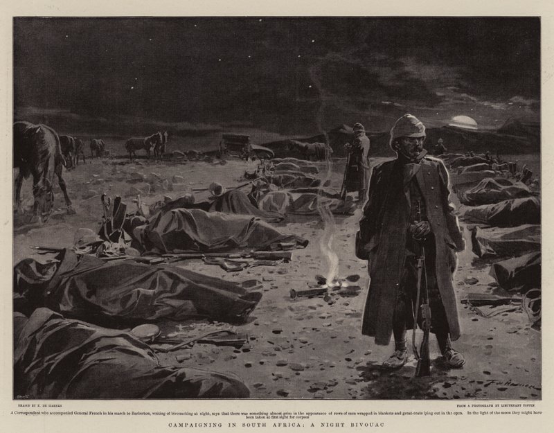 दक्षिण अफ्रीका में अभियान, एक रात Bivouac द्वारा फ़्रेडरिक डी हेनेन