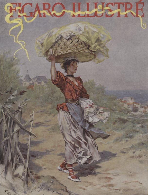 एक Biarritz। मार्च 1895 को ले फिगारो इलस्ट्रे का कवर द्वारा फ्रेडरिक हेंड्रिक केमेरर