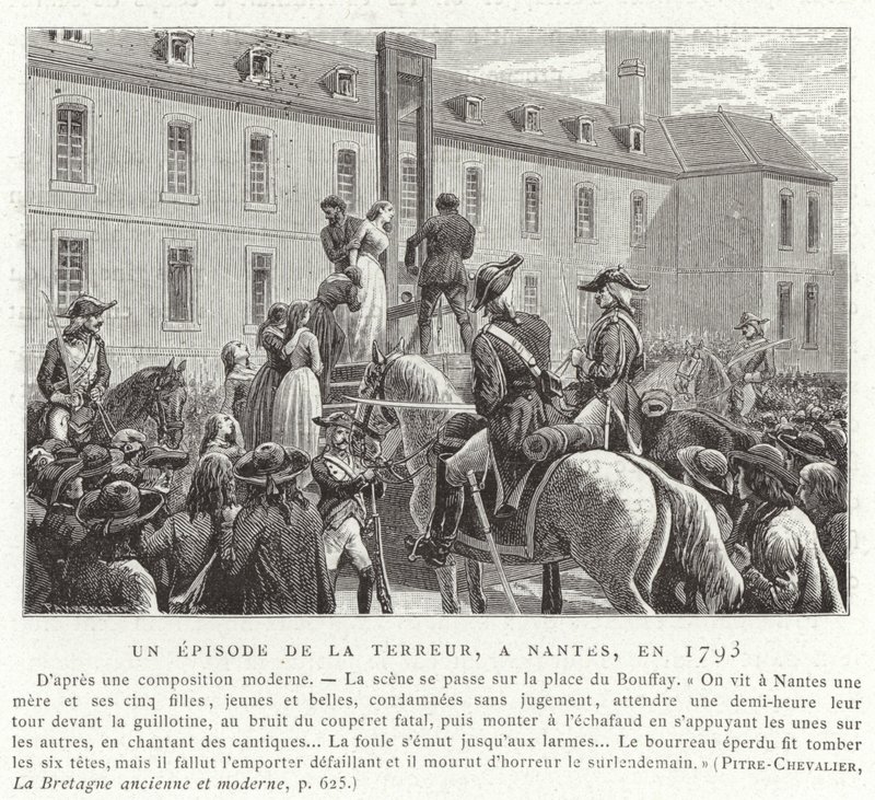 आतंक के शासनकाल के दौरान एक प्रकरण, फ्रांसीसी क्रांति, नैनटेस, 1793 द्वारा फ्रेंच स्कूल