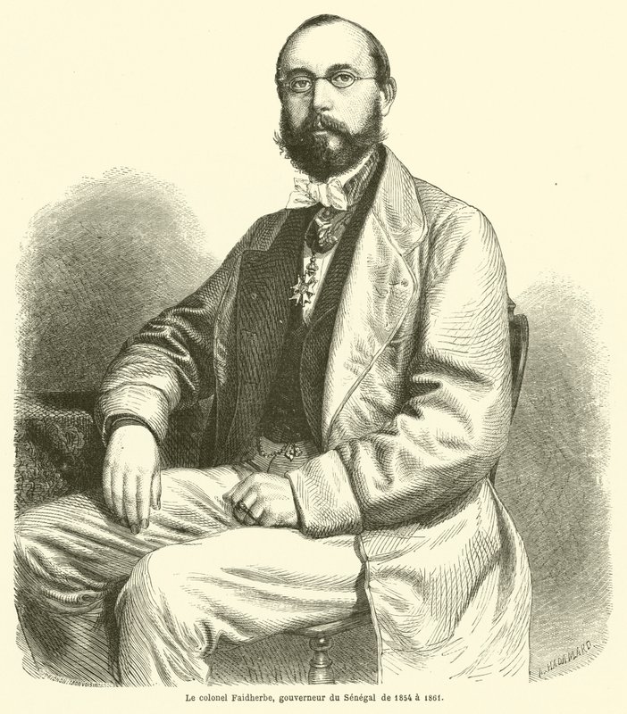 1854 से 1861 तक सेनेगल के गवर्नर कर्नल फैदरबे द्वारा फ्रेंच स्कूल