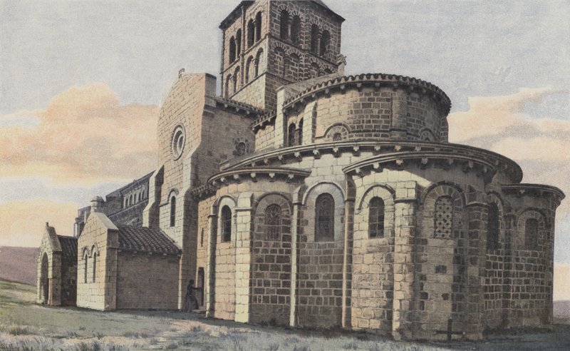 Chatel-Montagne, Church, साथ में SE द्वारा फ्रेंच फोटोग्राफर