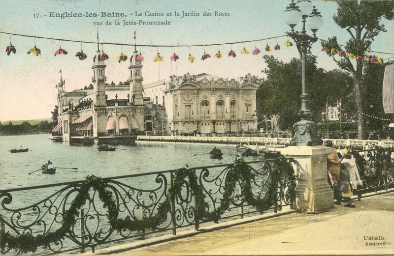 Enghien-Les-Bains, कैसीनो, गुलाबों का बगीचा द्वारा फ्रेंच फोटोग्राफर
