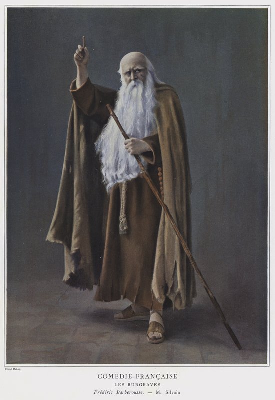 लेस बर्ग्रेव्स में फ्रेडरिक बारब्रोसा के रूप में यूजीन सिल्वेन (रंगीन फोटो) द्वारा फ्रेंच फोटोग्राफर