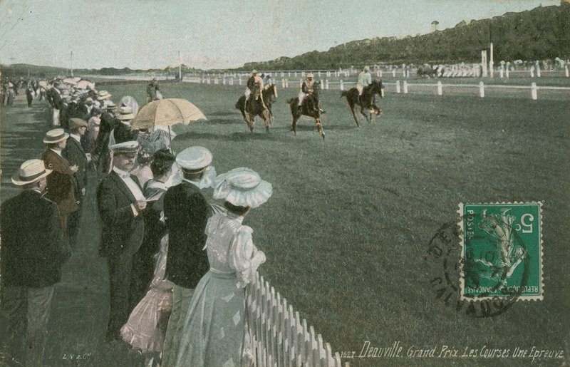 Deauville में घुड़दौड़। 1913 में पोस्टकार्ड भेजा गया। द्वारा फ्रेंच फोटोग्राफर