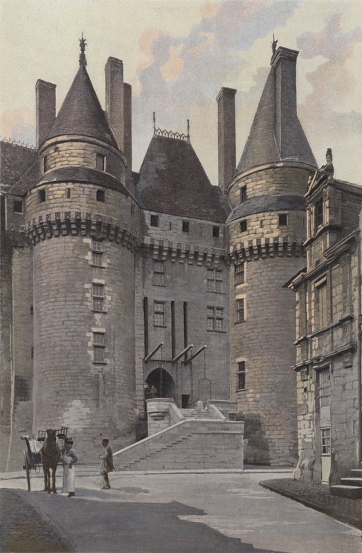 Langeais, Chateau, प्रवेश शहर की ओर द्वारा फ्रेंच फोटोग्राफर