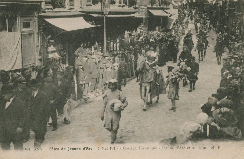 Orleans, Fetes de Jeanne DArc, 7 मई 1913. पोस्टकार्ड 1913 में भेजा गया। द्वारा फ्रेंच फोटोग्राफर