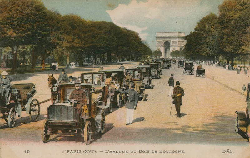 पेरिस, Bois de Boulogne का राजस्व। 1913 में पोस्टकार्ड भेजा गया। द्वारा फ्रेंच फोटोग्राफर
