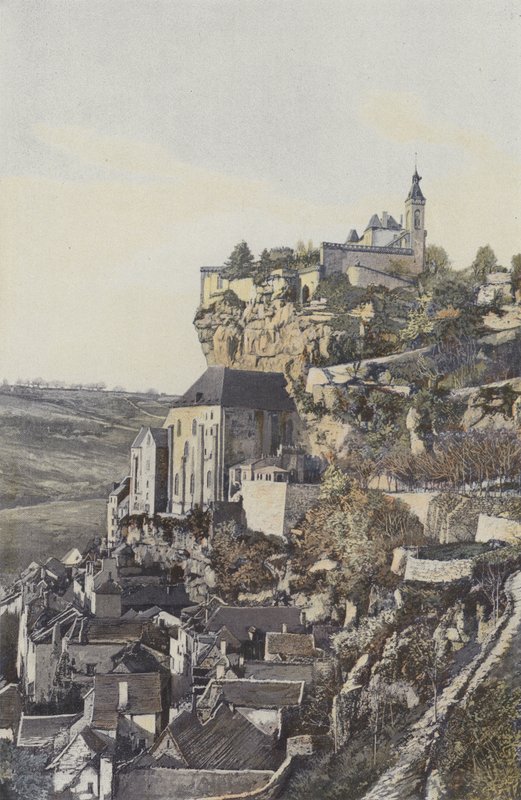 Rocamadour, द रॉक एंड द सिटी, व्यू एन द्वारा फ्रेंच फोटोग्राफर