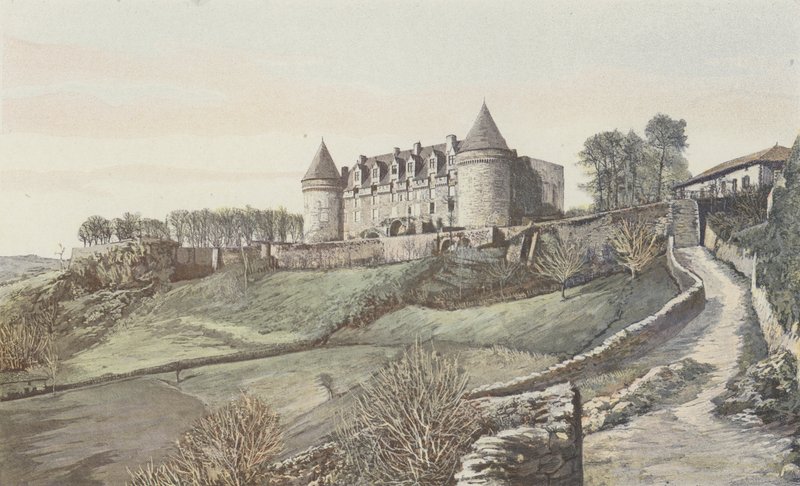 Rochechouart, Chateau, एसई में लिया गया सामान्य दृश्य द्वारा फ्रेंच फोटोग्राफर