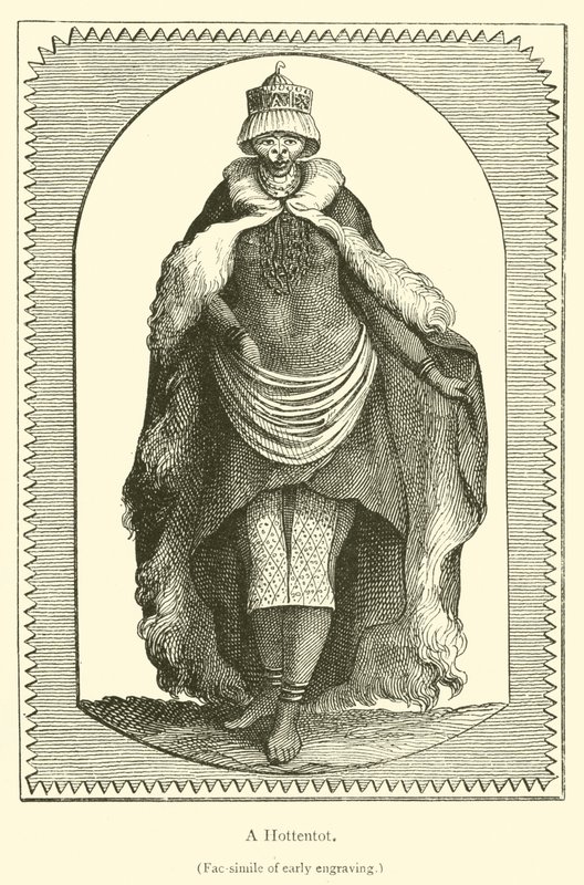 एक Hottentot (उत्कीर्णन) द्वारा फ्रेंच स्कूल