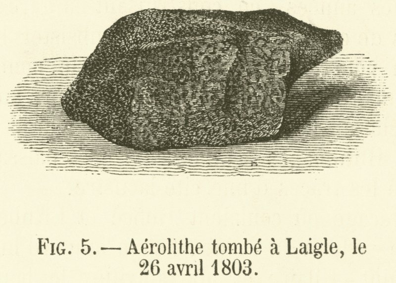 लैगले में एरोलिथ मकबरा, 26 अप्रैल, 1803 (उत्कीर्णन) द्वारा फ्रेंच स्कूल