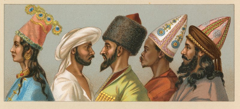 एशियाई वेशभूषा द्वारा फ्रेंच स्कूल