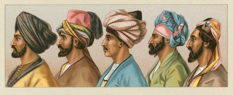 एशियाई वेशभूषा द्वारा फ्रेंच स्कूल