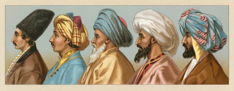 एशियाई वेशभूषा द्वारा फ्रेंच स्कूल