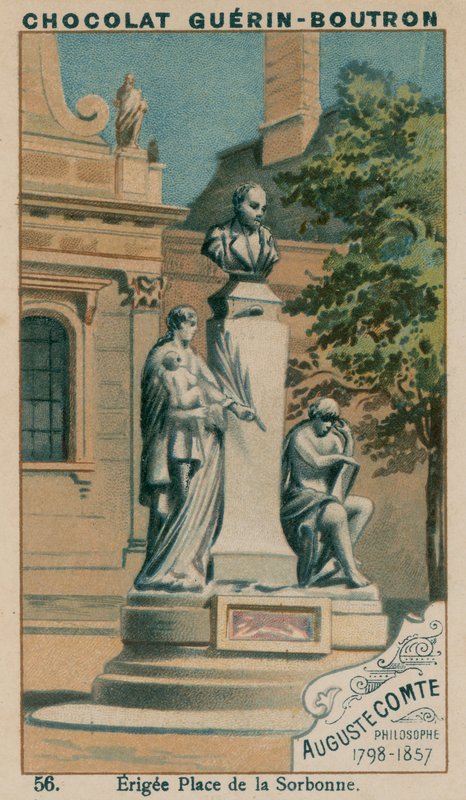 अगस्टे कोम्टे, दार्शनिक, 1798-1857, एरोगी प्लेस ऑफ सोरबोन द्वारा फ्रेंच स्कूल