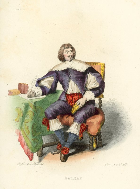 Balzac (रंगीन उत्कीर्णन) द्वारा फ्रेंच स्कूल