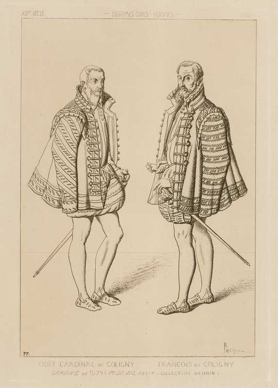 Coligny का कार्डिनल ओडेट (1517 1571) और फ्रेंकोइस डे कॉलगें (1557 1591) द्वारा फ्रेंच स्कूल