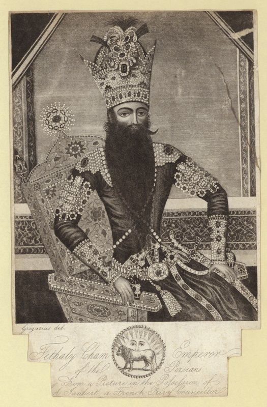चम फेथली, फारसियों के सम्राट (1772-1834) द्वारा फ्रेंच स्कूल