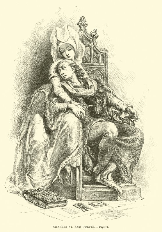 चार्ल्स VI और Odette द्वारा फ्रेंच स्कूल