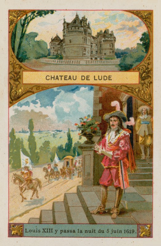 शैटु डी ल्यूड, जहां लुईस XIII (1601-1643) ने जून 1619 की रात बिताई द्वारा फ्रेंच स्कूल