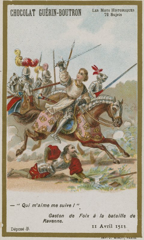 Chocolat Guerin-Boutron व्यापार कार्ड, ऐतिहासिक शब्द श्रृंखला द्वारा फ्रेंच स्कूल