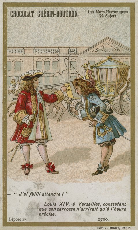 Chocolat Guerin-Boutron व्यापार कार्ड, ऐतिहासिक शब्द श्रृंखला द्वारा फ्रेंच स्कूल