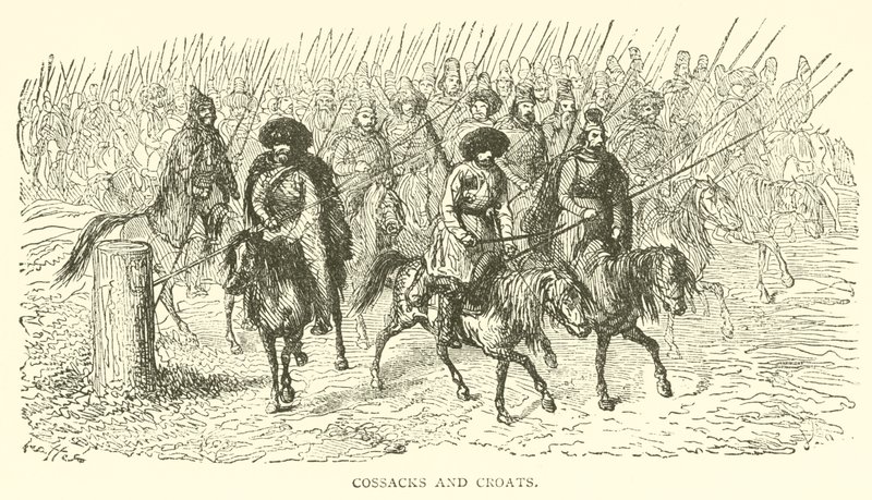 Cossacks और Croats (उत्कीर्णन) द्वारा फ्रेंच स्कूल