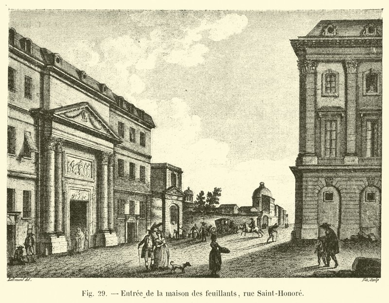Maison des Feuillants के प्रवेश द्वार, rue सेंट-ऑनर द्वारा फ्रेंच स्कूल