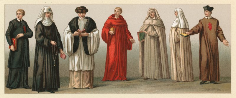 यूरोप XV-XVIII वें सेंट कॉस्टयूम द्वारा फ्रेंच स्कूल