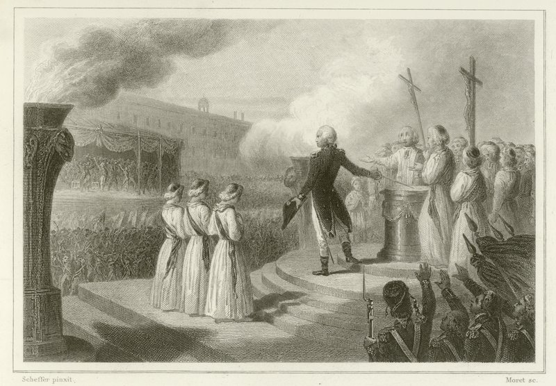 Fete de la फेडरेशन, 14 जुलाई 1790 द्वारा फ्रेंच स्कूल